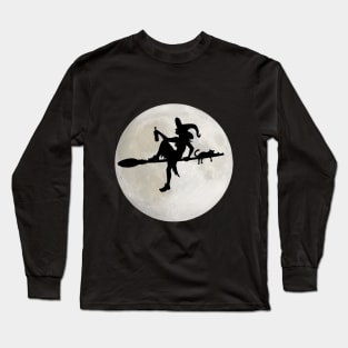 Witch on a broomstick Long Sleeve T-Shirt